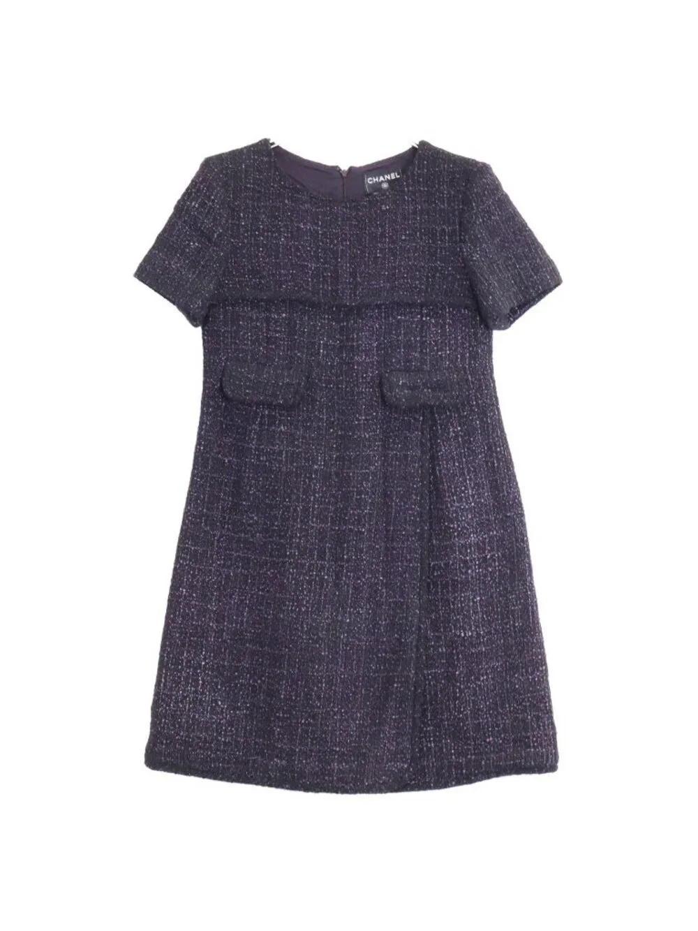 Chanel Tweed Short Sleeve Mini 40 Dress